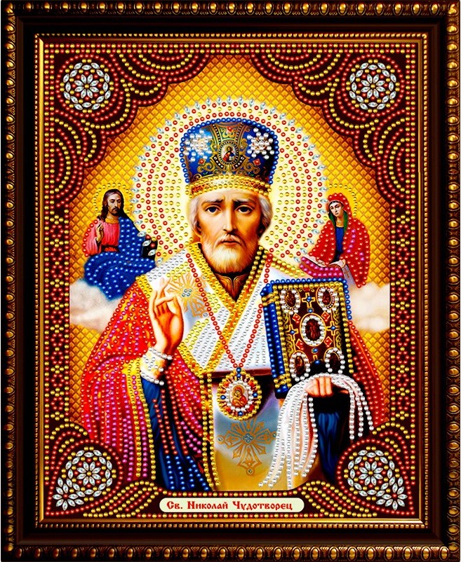 Mozaika diamentowa - Mikołaj-Cudotwórca