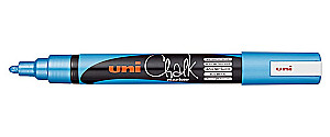 Marker kredowy Uni PWE-5M, 2,5 mm, końcówka kulista, niebieski metalik
