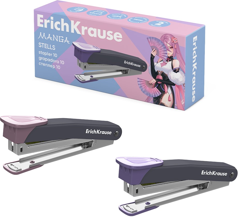 Heftgerät - Stells Manga bis 15 Blätter, assortiert