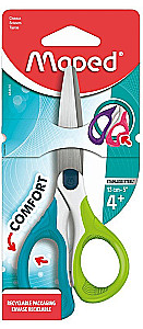 Kancelejas šķēres - Sensoft, 13 cm, ar gumijas rokturiem, dažādās krāsās