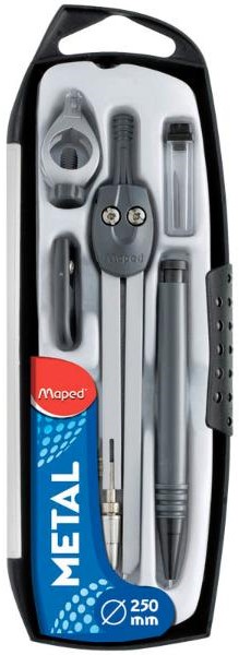 Готовальня - Maped, 5 предметов, 13,5 см, металл