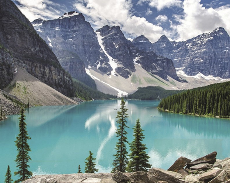 Diamantmosaik - Gebirgssee, 40x50 cm