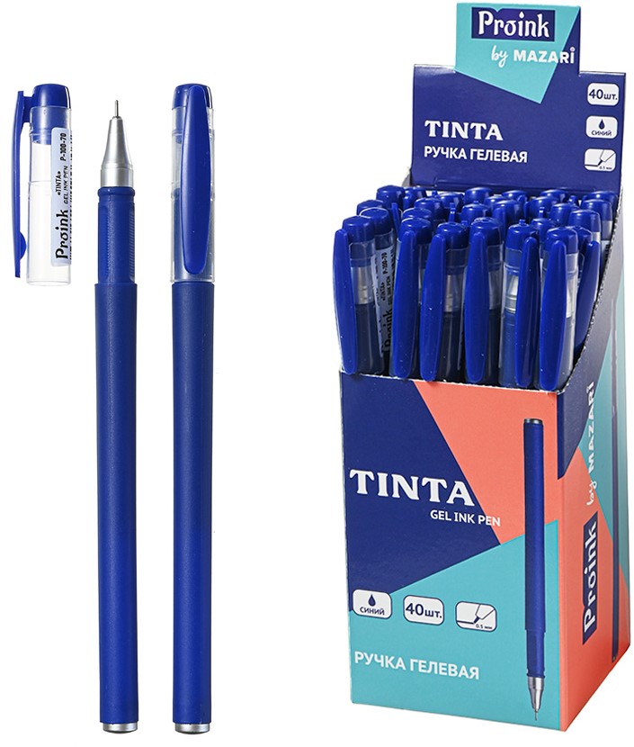 Ручка гелевая - Tinta, синяя