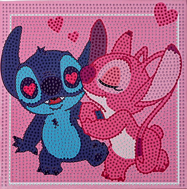 Diamantmosaik - Ohrenküken, 20x20 cm, vollflächige Auslegung