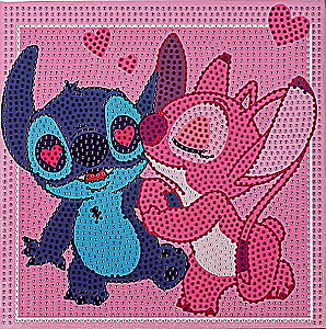 Diamantmosaik - Ohrenküken, 20x20 cm, vollflächige Auslegung