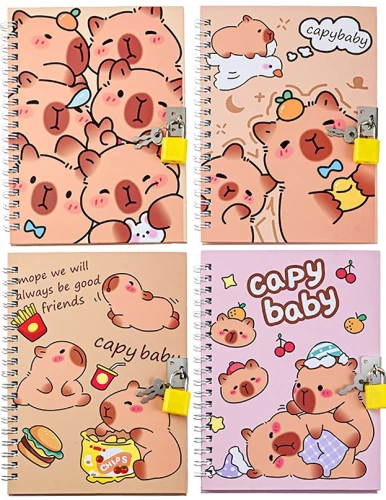 Notebook with a Lock - Capybara, 45 Sheets