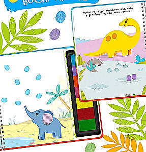 Finger Painting Coloring Book. Animals