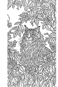 Котики в волшебном саду. Раскраска - антистресс
