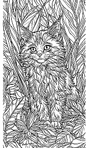 Котики в волшебном саду. Раскраска - антистресс