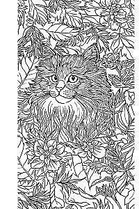 Котики в волшебном саду. Раскраска - антистресс