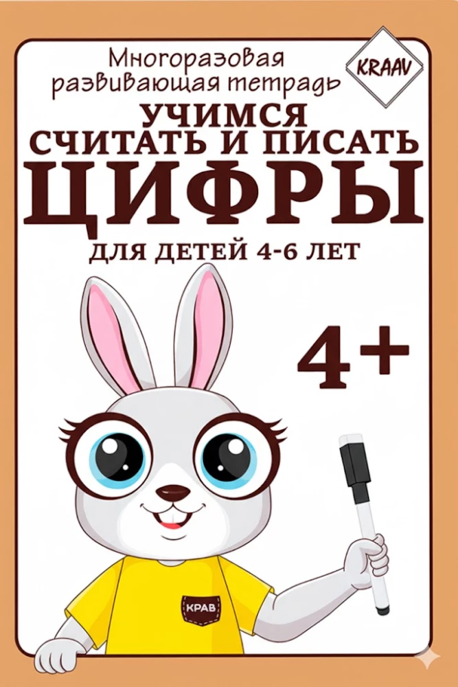 Reusable Educational Notebook. Learning to Count and Write Numbers