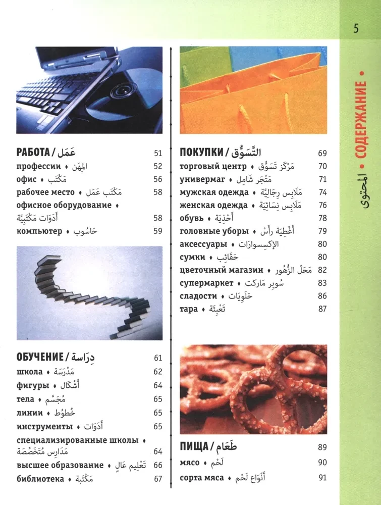 Арабско-русский визуальный словарь с транскрипцией