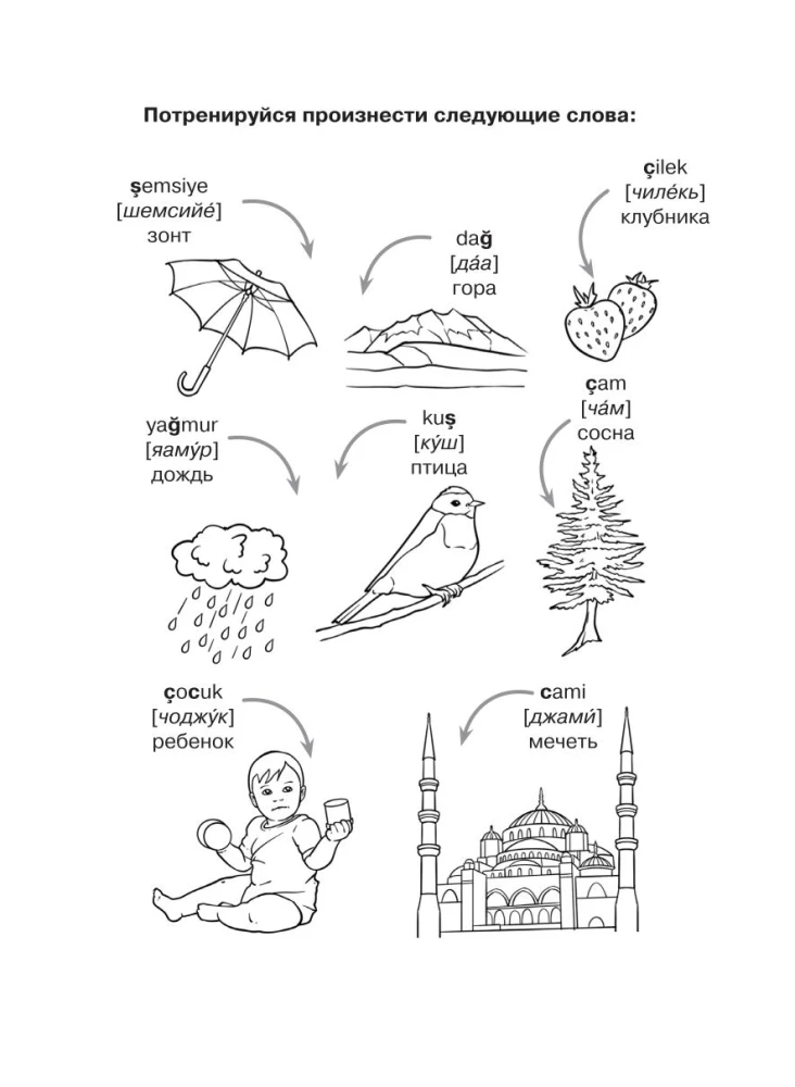 Turku valoda: vizuālais vārdnīca krāsojamā grāmata