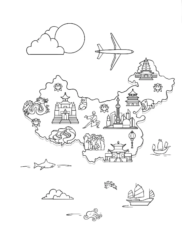 Kinų kalba: vizualinis žodynas - spalvinimo knyga