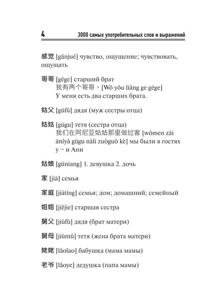 3000 labiausiai vartojamų kinų kalbos žodžių ir frazių