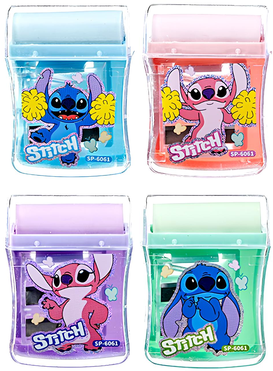 Plastic sharpener with eraser - Ears, assorted