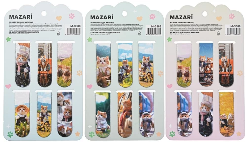 Zestaw zakładek magnetycznych - Koty, w asortymencie