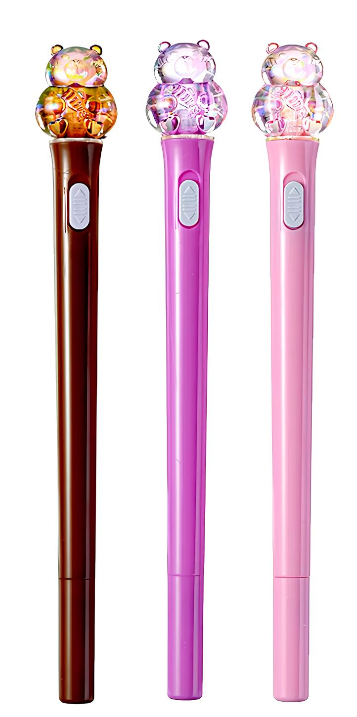 Ручка шариковая с подсветкой - Капибара, синяя, в ассортименте