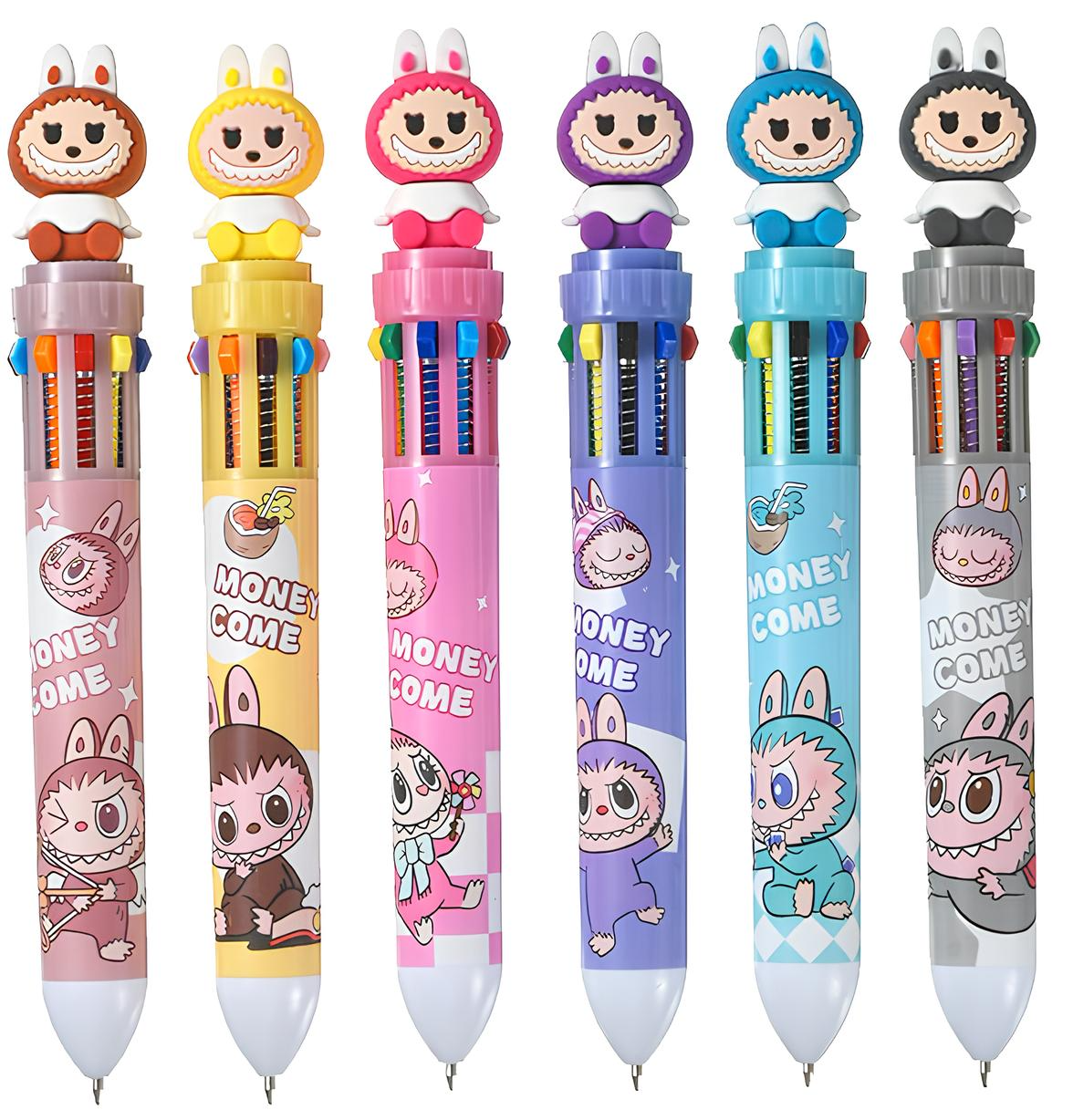 Ручка шариковая - Зубастик, цветная, в ассортименте