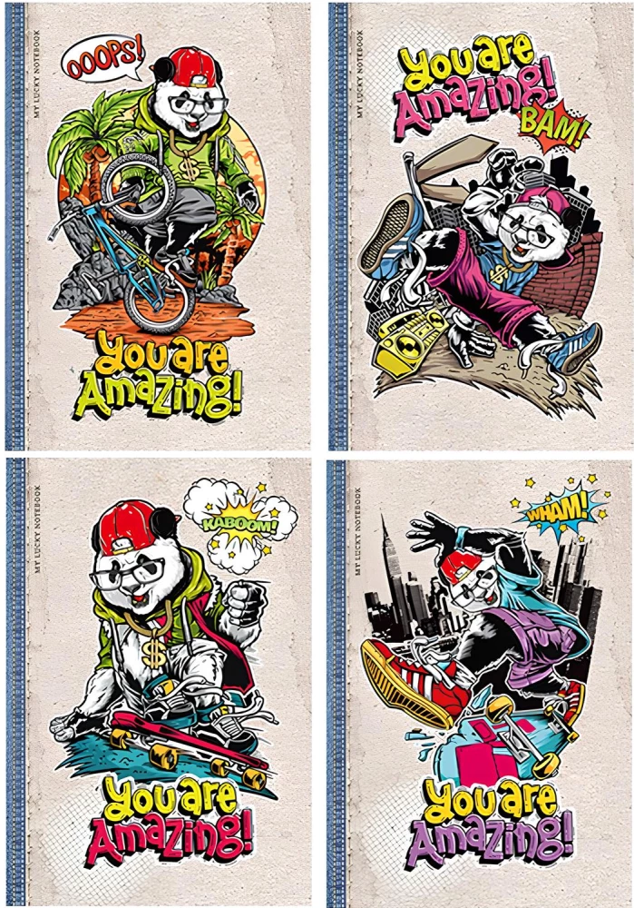 Notes - Panda, 64 kartki, w asortymencie