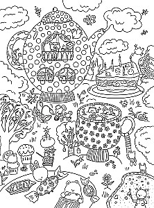 Охота за сокровищами в волшебном парке. Раскраска с заданиями