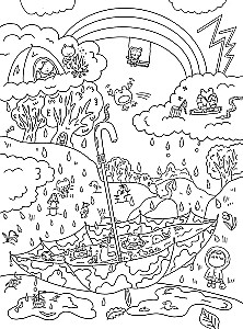 Охота за сокровищами в волшебном парке. Раскраска с заданиями