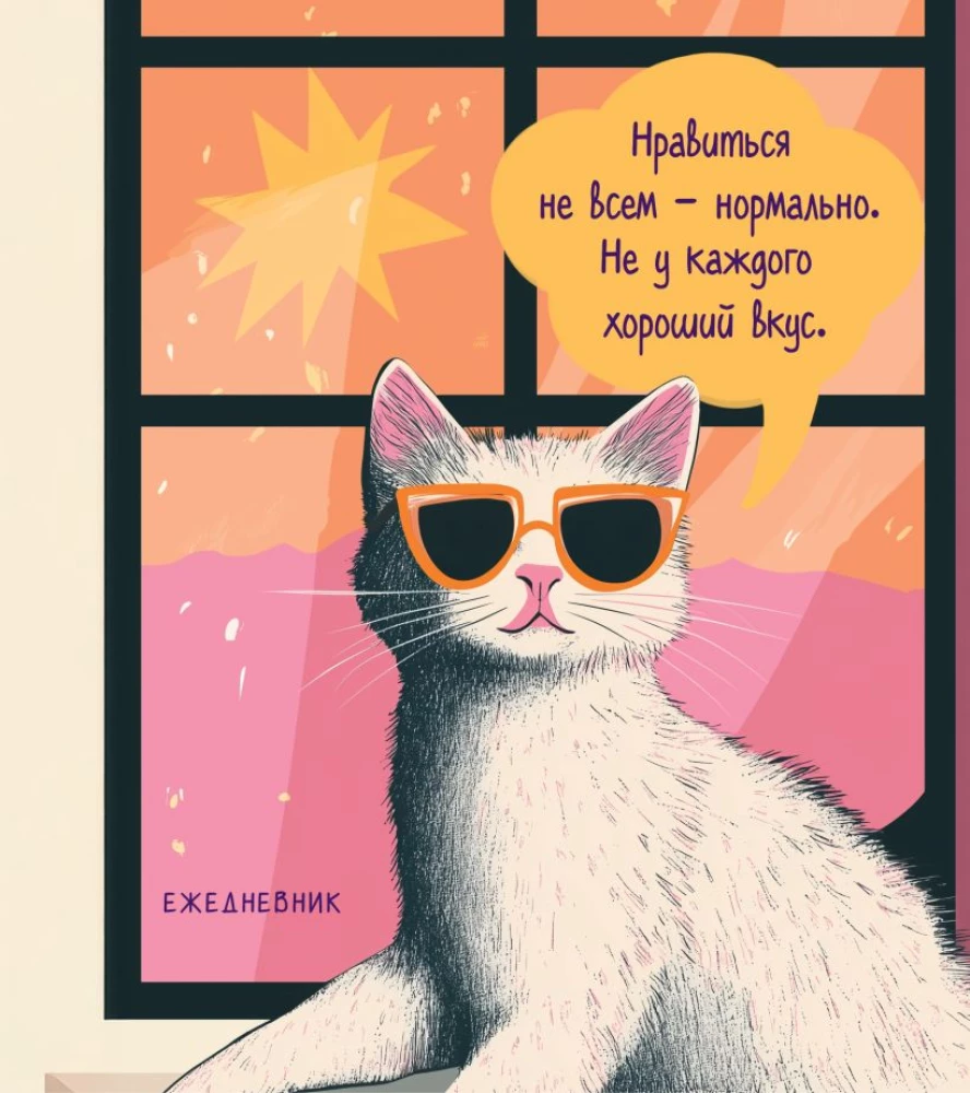 Kuupäevatu päevik - Julge kass. Mitte kõigile ei meeldi - normaalne