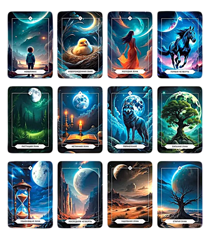 Krajonas. Mėnulio Tarot. Kortos, suteikiančios atsakymus į visus klausimus