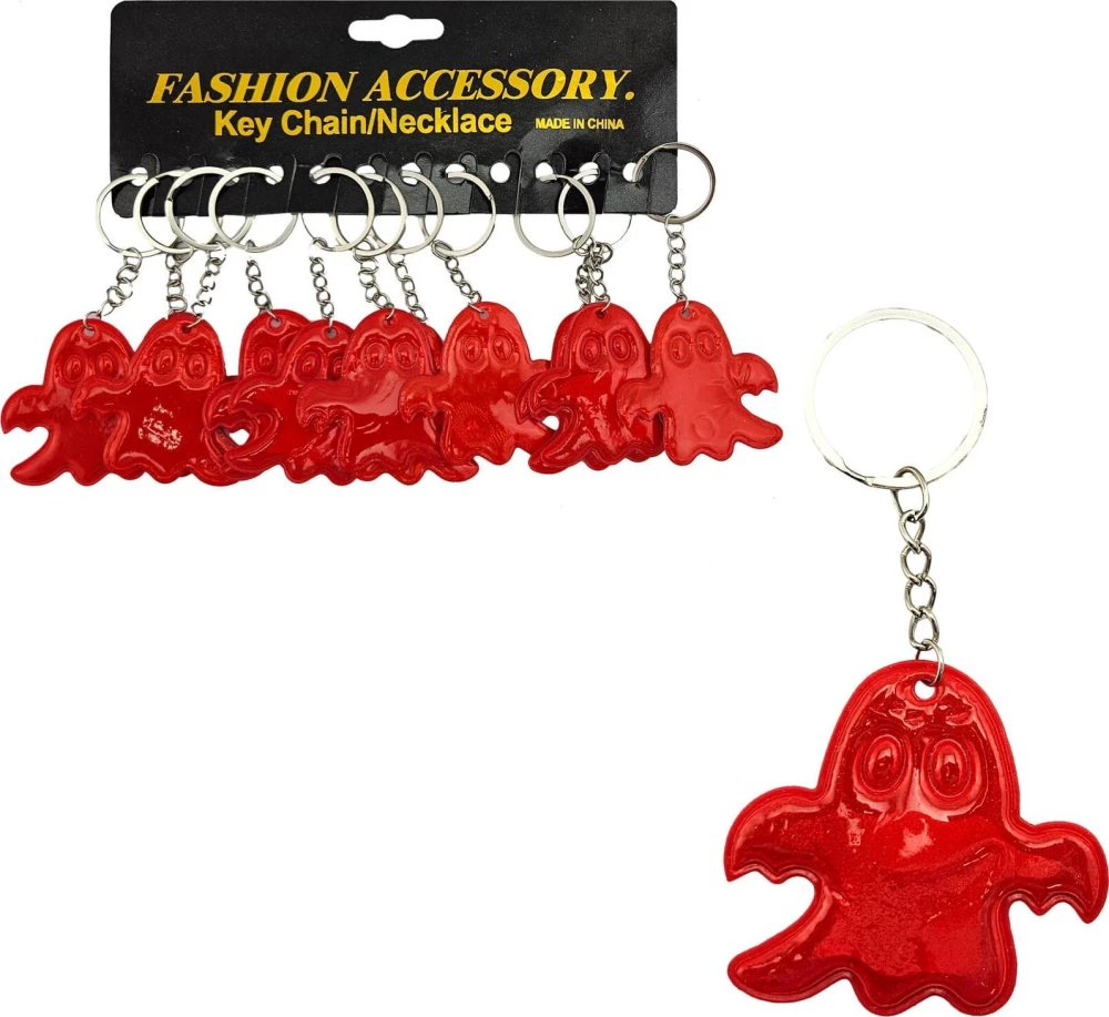 Schlüsselanhänger-Reflektor - Geist, rot