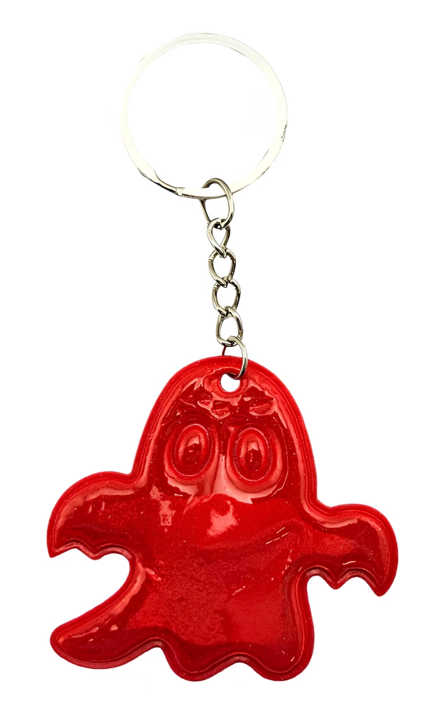 Schlüsselanhänger-Reflektor - Geist, rot