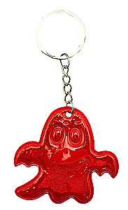 Schlüsselanhänger-Reflektor - Geist, rot