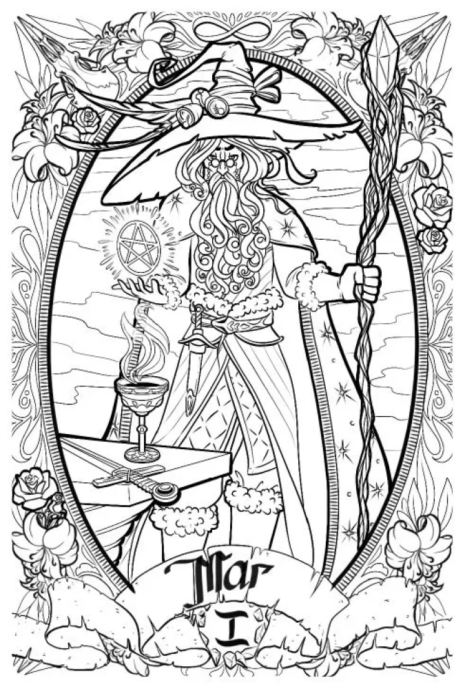 Tumedad Tarot. Värvimiseks mõeldud kaardipakk (78 kaarti)