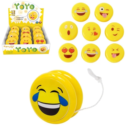 Kleines Yo-Yo mit Licht - Smiley, sortiert