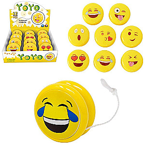 Kleines Yo-Yo mit Licht - Smiley, sortiert