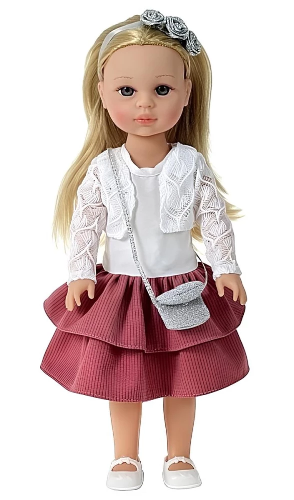 Interaktive Puppe - Bobas, 38 cm – spricht und singt auf Polnisch, realistisch, Outfit-Set