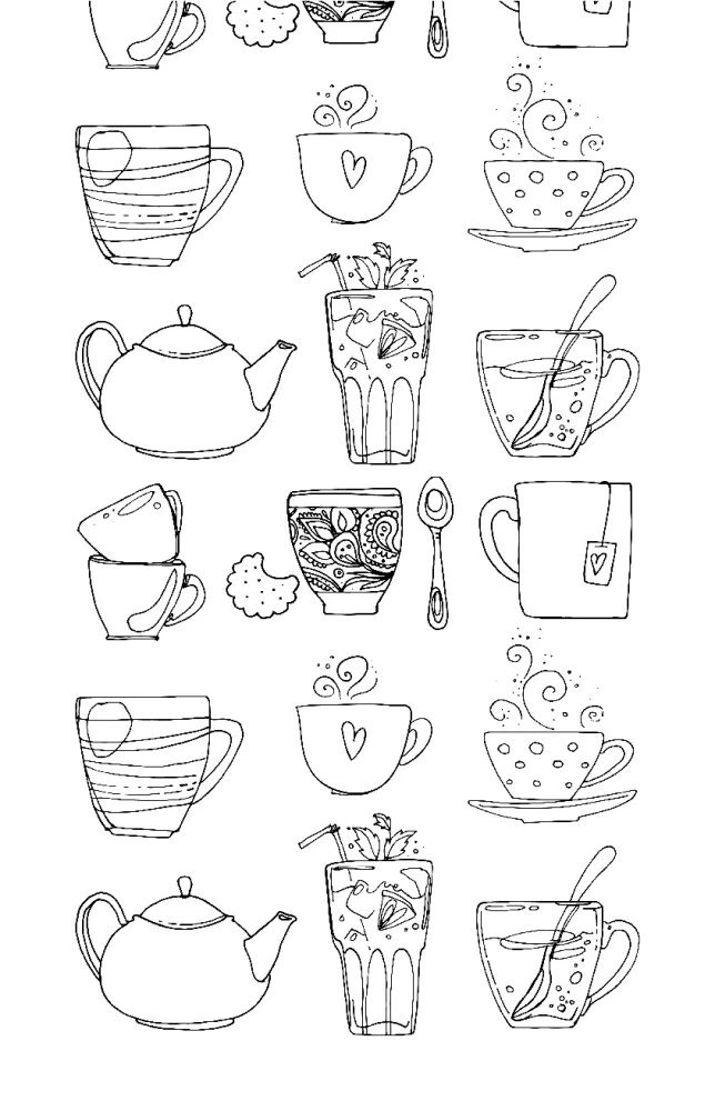 Вкус утра. Чай и кофе. Раскраска антистресс