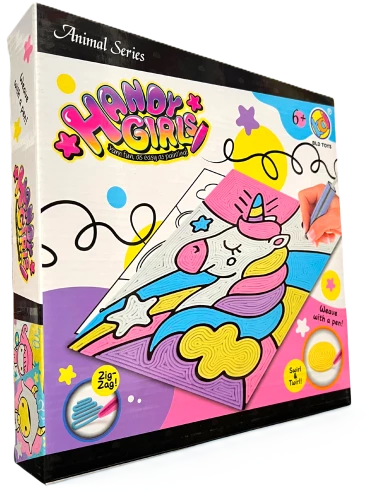 Zestaw do twórczości - malowanie nitkami