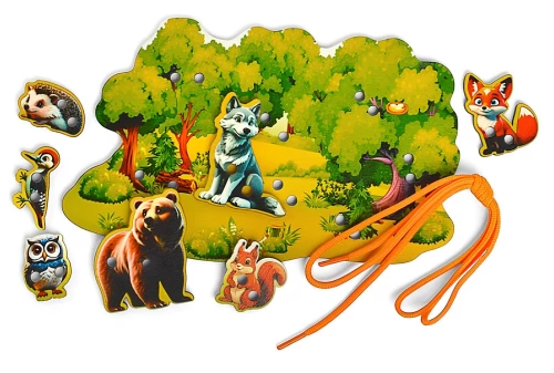 Spēle - Šņorēšana - Dzīvnieki mežā
