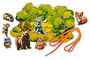 Spēle - Šņorēšana - Dzīvnieki mežā