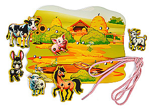 Gra - Sznurówki - Zwierzęta na farmie