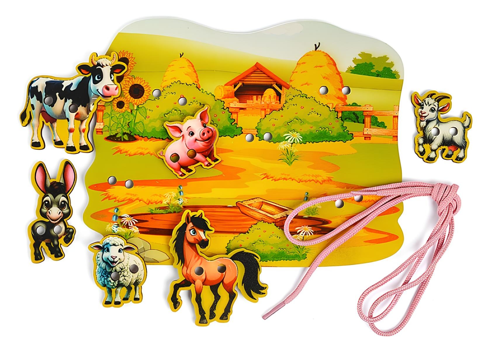 Game - Lacing - Farm Animals