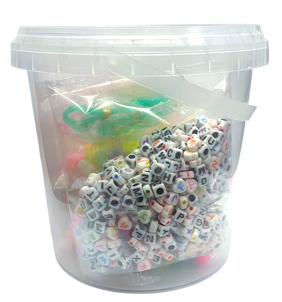 Zestaw kreatywny - koraliki w wiaderku