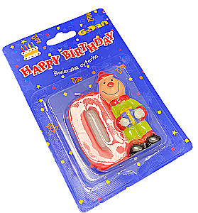 Cake Candle - Clown, Number 0