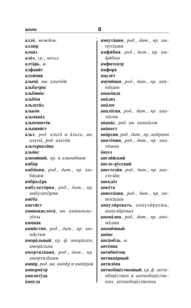 Język rosyjski. 5 w 1: Słownik ortograficzny. Słownik ortoepiczny. Słownik wyjaśniający. Słownik frazeologiczny. Słownik synonimów i antonimów