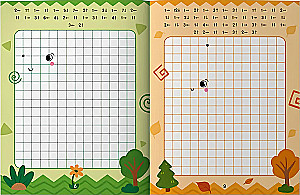 Move on the squares. Coloring book with tasks