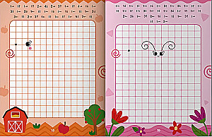 Move on the squares. Coloring book with tasks