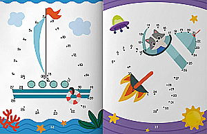 Circle by the numbers. Coloring book with tasks