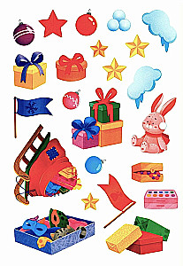New Year's Carnival. Sticker Book