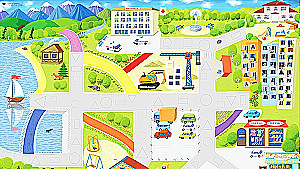 Игровой двусторонний коврик для развития речи. Деревня/Город