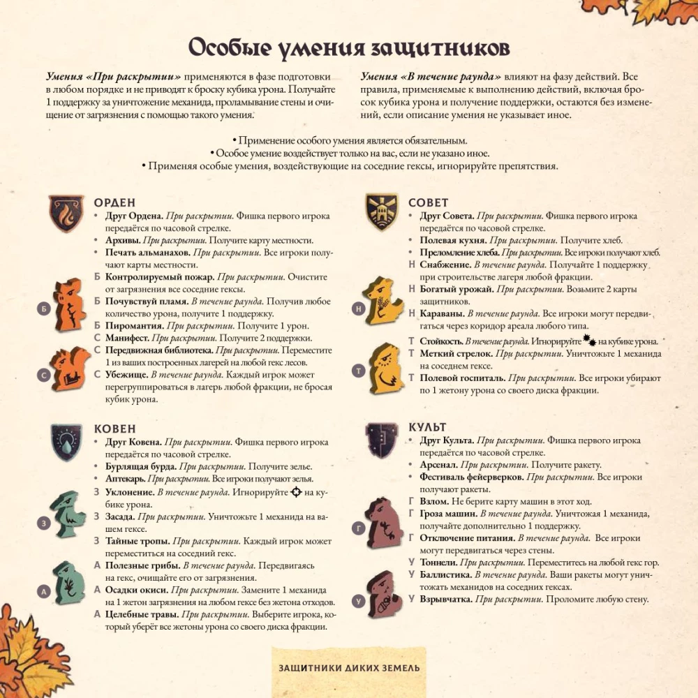 Настольная игра - Защитники диких земель